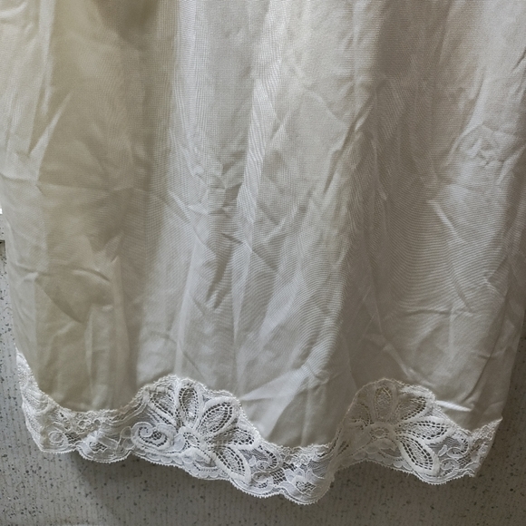 Vintage Shadowline Slip Dress Nightgown Honeymoon Cream Lace Sz 36 28 USA Clean - Picture 6 of 10